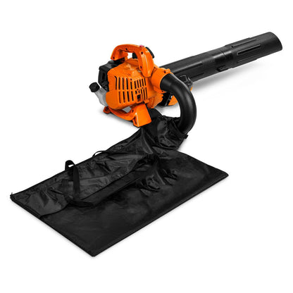 Bladblazer – Luchtblazer – Bladzuiger – Tuinblazer – Benzine 26cc – 3-in-1 Blazen, Zuigen en Versnipperen – Krachtige 245 km/u Blaaskracht