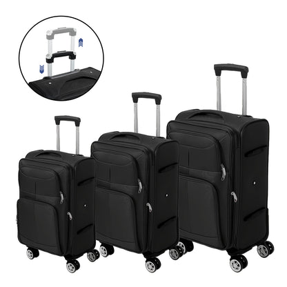 Kofferset – Reiskoffer Set – Trolley – Spinner Koffer – Handbagage Koffer – 3-Delig – Oxford Stof – Krasbestendig – 20/24/28 Inch – 360° Wielen