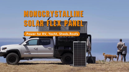 Flexibel Zonnepaneel 105W – Buigbaar Solar Paneel – Monokristallijn Zonnecel – Off-Grid Solar Module – Lichtgewicht Caravanpaneel – Hoog Rendement – Weerbestendig