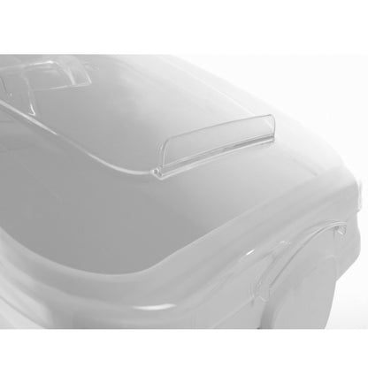 Gastronormcontainerwagen – Voedselcontainer – Bulkcontainer – Transportwagen – Opslagcontainer – 98 Liter Inhoud – Transparant Deksel – Rubberen Wielen