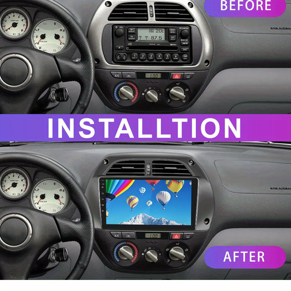 Android 15 Autoradio Toyota RAV4 – Dubbele DIN Multimedia Systeem – Inbouw Radio Navigatie – Draadloos CarPlay Android Auto – 9 Inch Touchscreen – AHD Achteruitrijcamera Met Microfoon