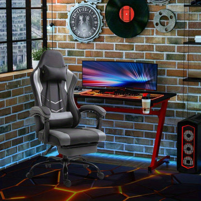 Ergonomische Gamingstoel – Gamingstoel – Bureaustoel – Gamestoel – Computerstoel – Verstelbare Hoofdsteun – Lendensteun – Polyester Vulling – Draagvermogen 120 kg