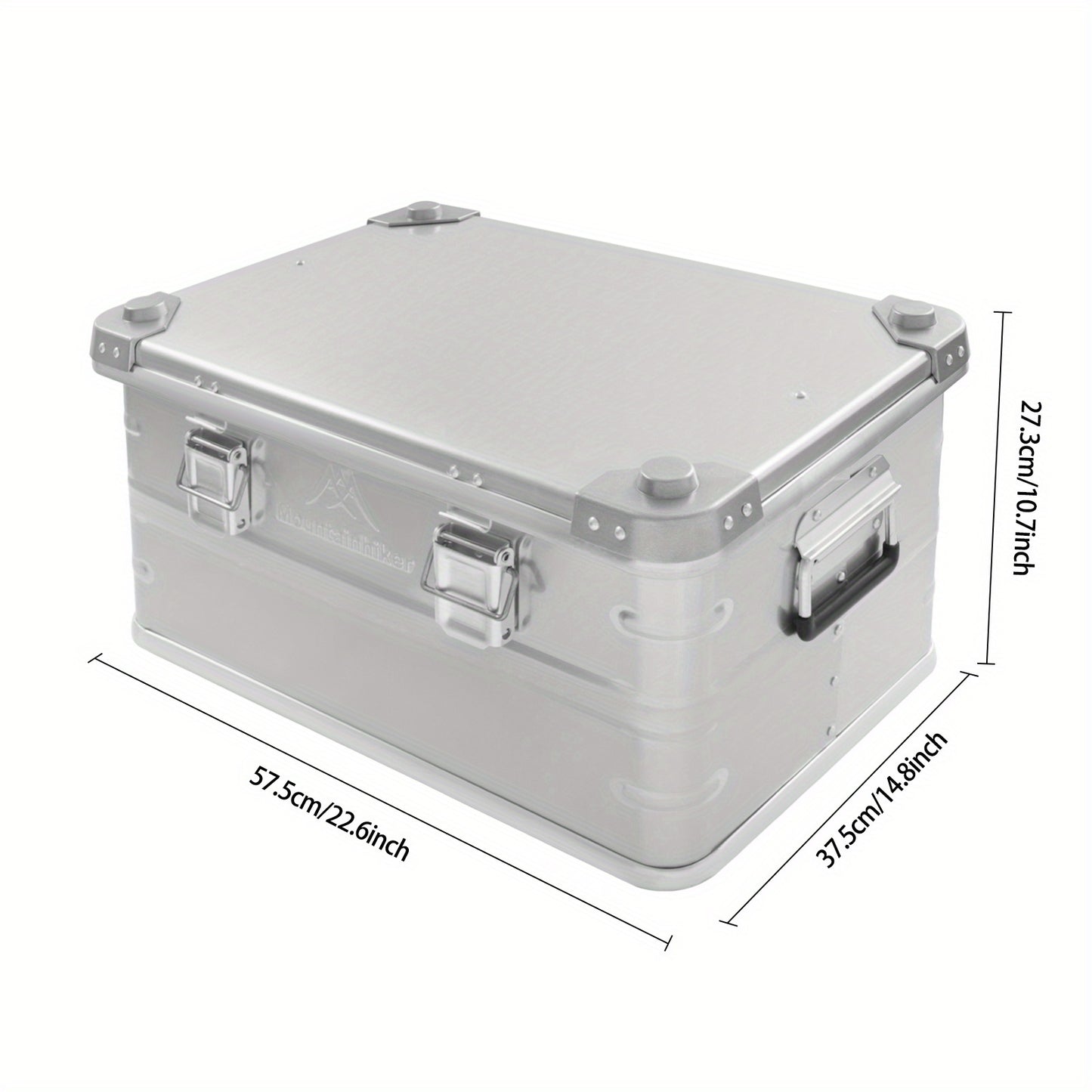 Opbergbox Aluminium – Opbergkist, Opbergdoos, Opbergcontainer, Opbergbak – Robuust & Sluitbaar – 50L Grote Inhoud, Weerbestendig