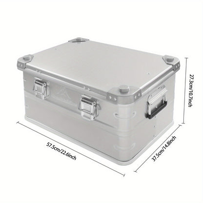 Opbergbox Aluminium – Opbergkist, Opbergdoos, Opbergcontainer, Opbergbak – Robuust & Sluitbaar – 50L Grote Inhoud, Weerbestendig