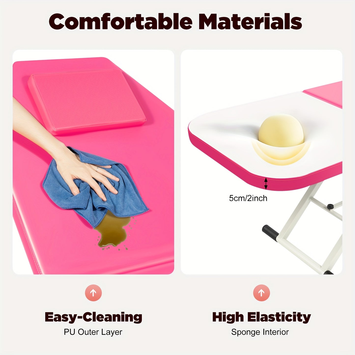 Flexible Design Stable Structure High Load-bearing Capacity Pillow Beauty Bed for Professional Massage Therapists, Masseurs