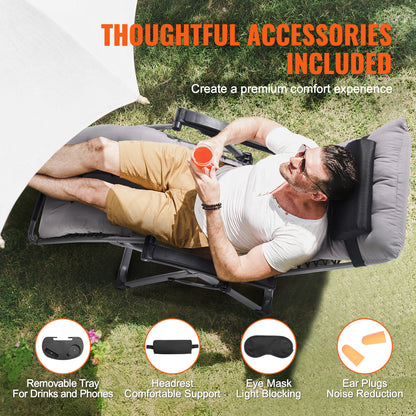 Zero Gravity Stoel – Relaxstoel – Ligstoel – Tuinstoel – Lounge Stoel – Verstelbaar 90°-170° – Draagkracht 225 kg – Comfortabel Kussen 10 cm