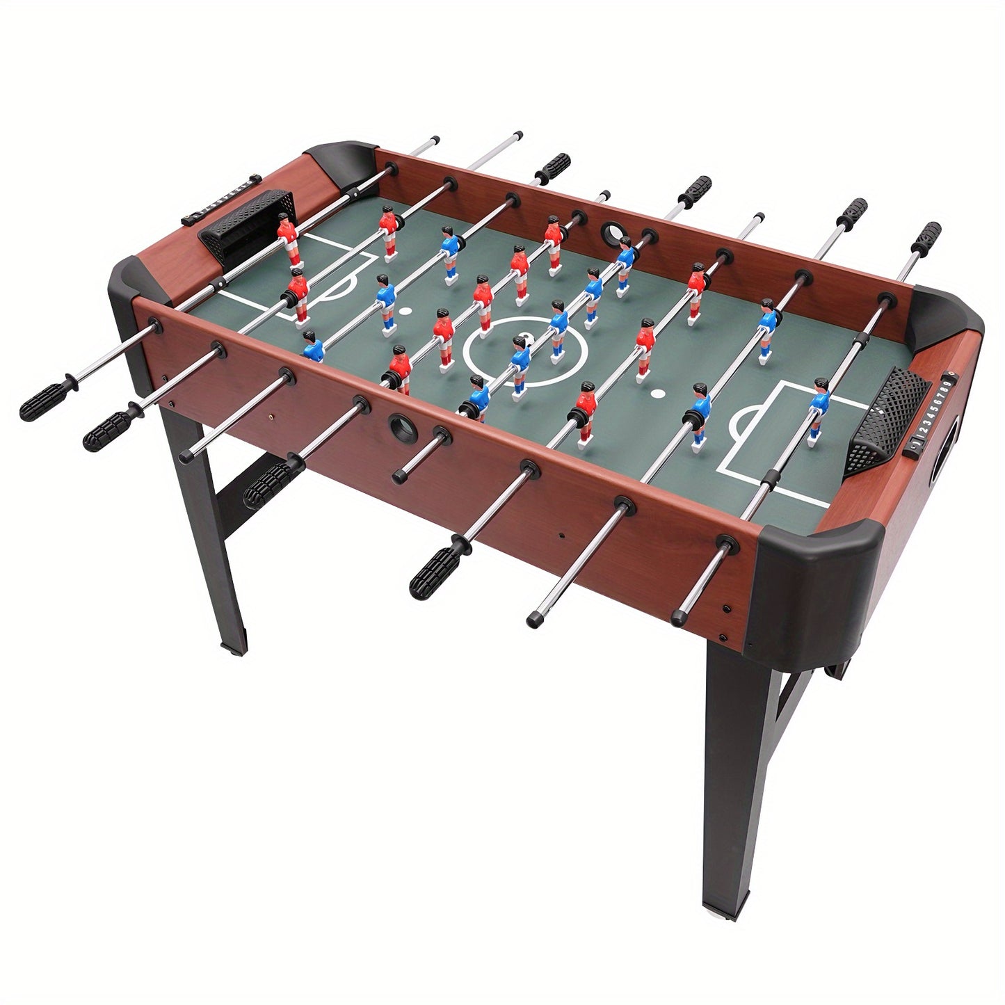 Tafelvoetbaltafel – Voetbalspel – Mokkeltafel – Speeltafel – Oefentafel – Compact Formaat 120x60 cm – Stevig Houten Materiaal