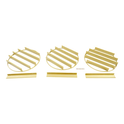 Circular Five-Layer Iron Nail Polish Gel Display Rack Six-Piece Set - Golden