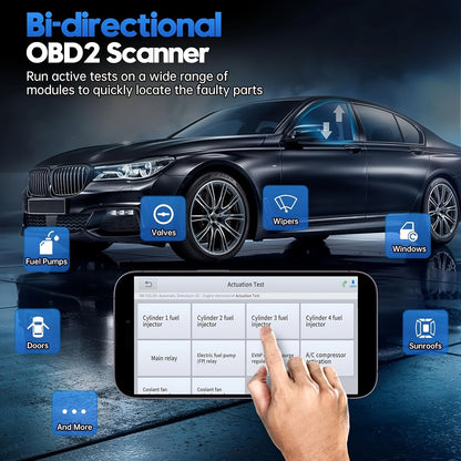 OBD2 Uitleeskabel – OBD2 Scanner – Autodiagnose Tool – Diagnose Scanner – Uitleesadapter – Draadloos Bluetooth – Volledige Systemen Diagnostiek – 23+ Resetfuncties