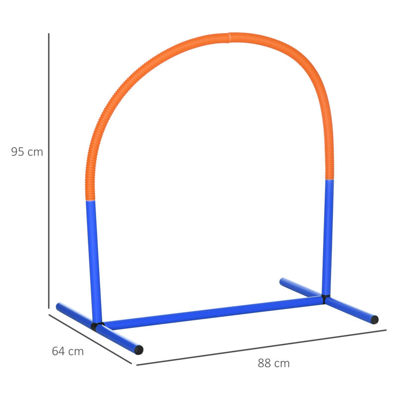Hunde Agility Training Set 4-Teilig Mit Tragetasche Blau Orange 88 X 64