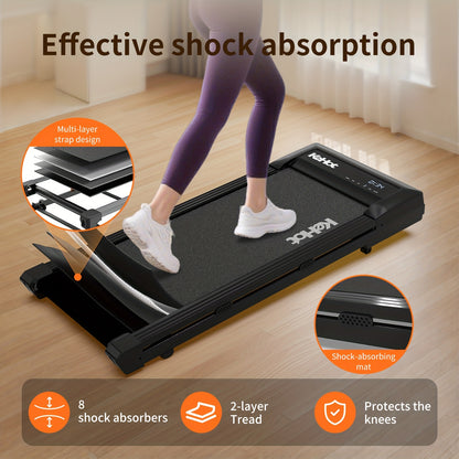 Walking & Running Treadmill with 12% 9-Level Automatic Incline | 100kg Weight Capacity | LED Display | Under-Desk Treadmill with Built-in Speaker | Compact Home Climbing Treadmill Design