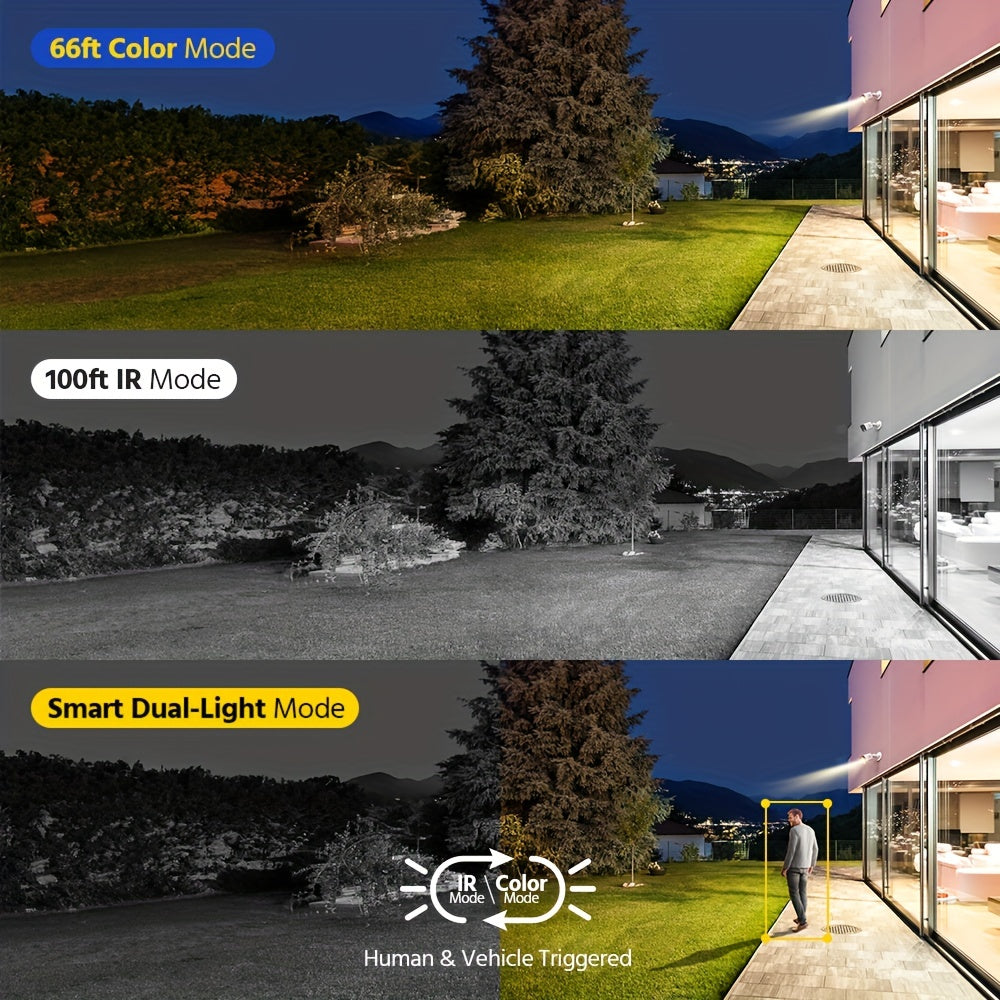 Beveiligingscamera Set – 4K Camera – UHD Camera – Buitencamera – Binnencamera – Kleurennachtzicht – F/1.6 Super Diafragma