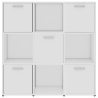 Boekenkast – Boekenrek – Opbergkast – Wandkast – Kubus Kast – Modern Wit Design – 90x90x30 cm – Met Open Vakken en Lades