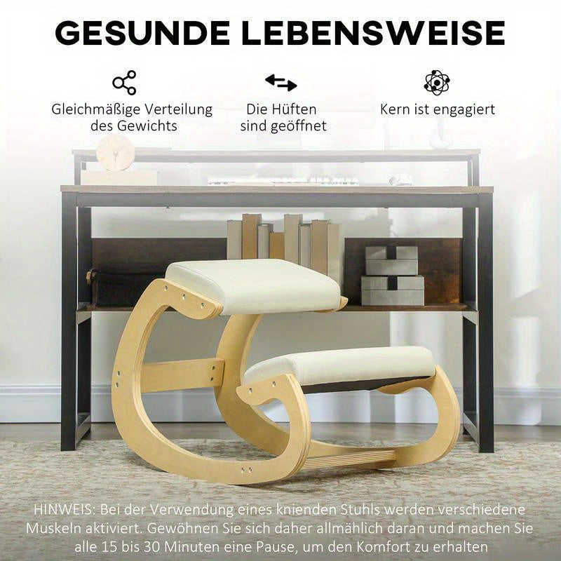 Kniekruk – Schommelkruk – Ergonomische Kruk – Zitkruk – Stoelkruk – Zacht Schuimzitting – Stevig Frame
