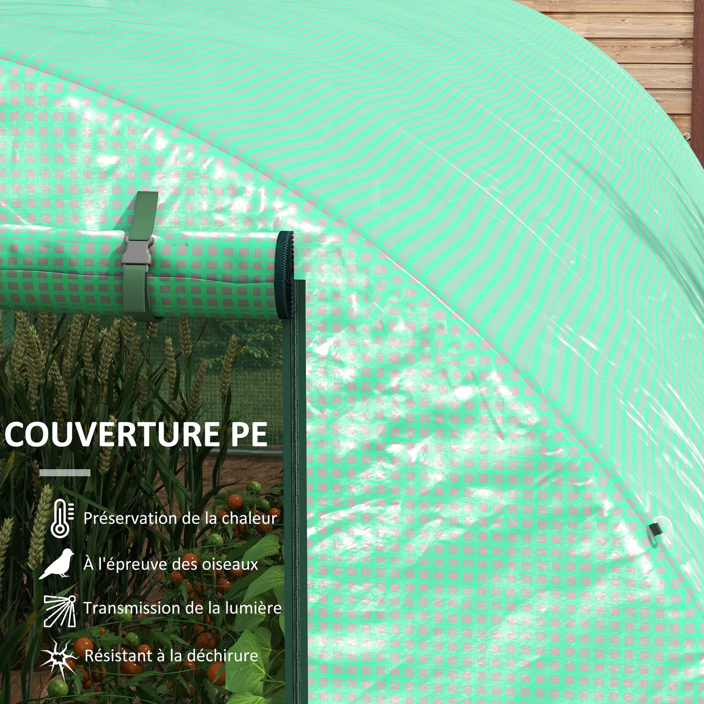 Tuinkas Tunnelkas Kweekkas Groentekas Kassenkas – Groen – 18m² Groot – Ingebouwd Irrigatiesysteem – 12 Ventilerende Ramen