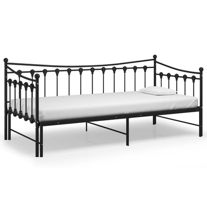 Bedbank – Slaapbank – Logeerbed – Sofa – 90x200 cm – Metalen Frame – Uittrekbaar Bed