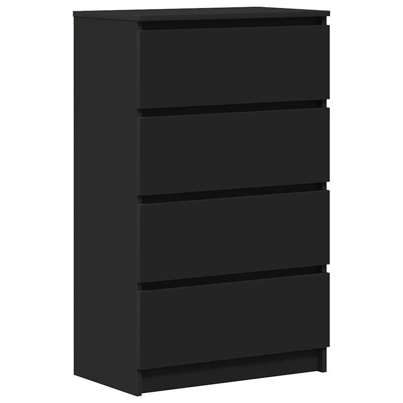 Opbergkast – Opbergmeubel – Kasten – Sideboard – Creatief Meubel – Zwart – 60x35x98,5 cm – Gefineerd Hout – Afsluitbaar