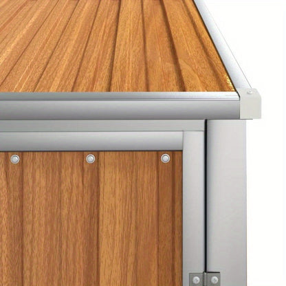 Tuinhuis – Tuinkast – Opbergbox – Buitenopslag – Tuinberging – Gegalvaniseerd Staal – Afmeting 88x89x161 cm – Bruin