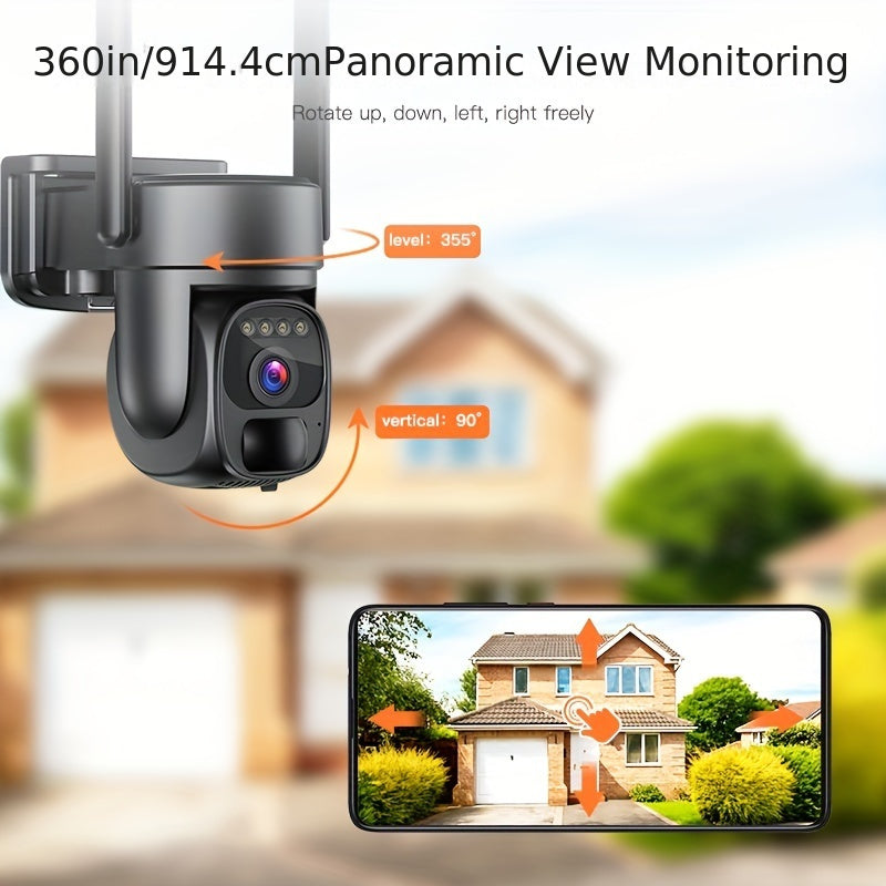 Beveiligingscamera – Camerabewaking – Buitencamera – IP-camera – Bewakingscamera – 2K HD Resolutie – Zonnepaneel Met Draadloze Oplaadfunctie