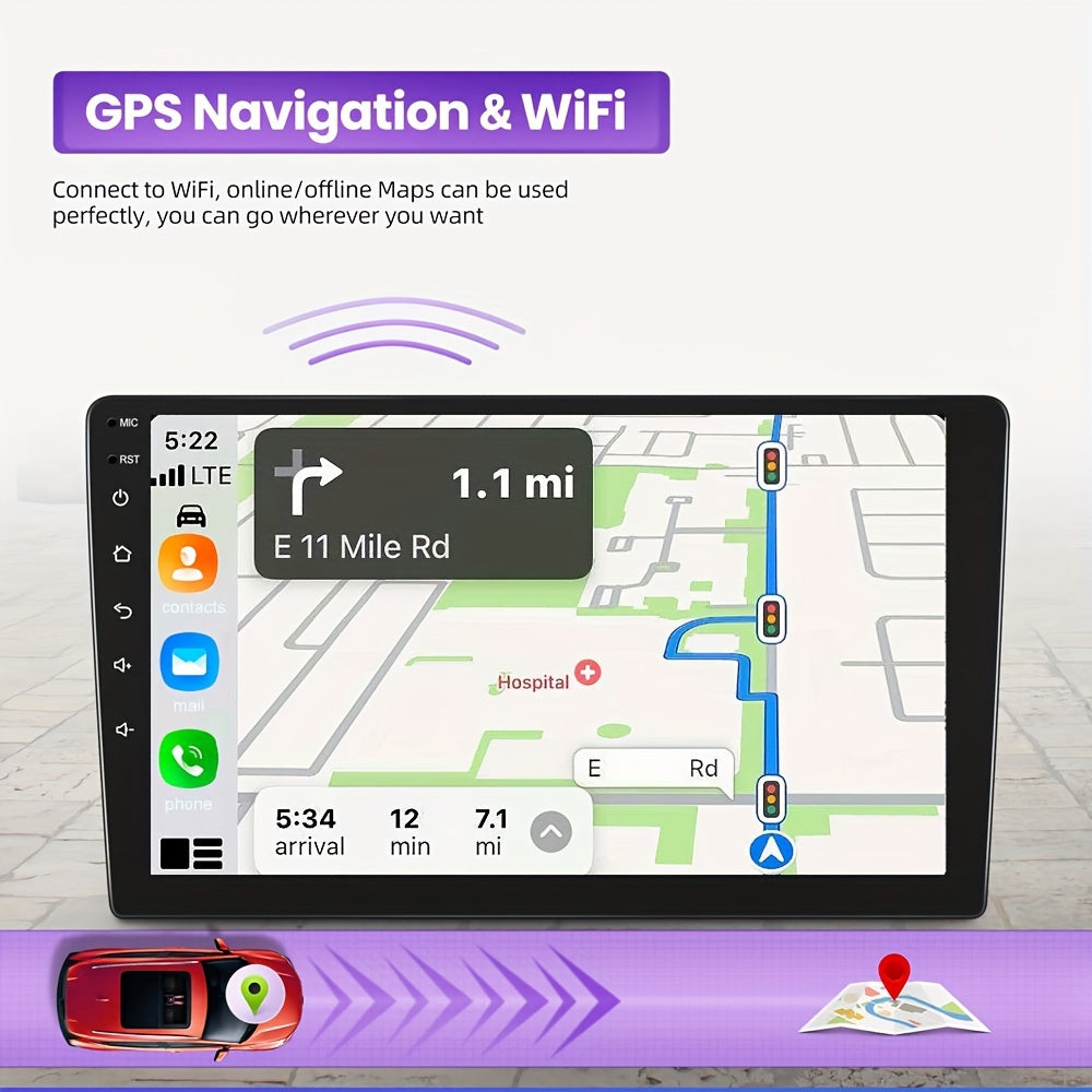 Autoradio – Car Stereo – Multimedia Speler – GPS Navigatie – 2-DIN – 9 Inch Touchscreen – Android 13 – Wifi Connectiviteit