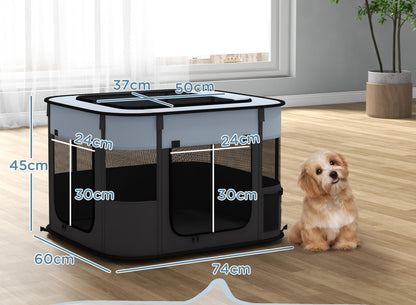 Hondenbox – Puppyren – Opvouwbare Hondenbench – Speelren – Dierenren – Adembenemend Mesh – Geschikt Voor Kleine Huisdieren Tot 4 Kg – Duurzaam Polyester – Binnen En Buiten Gebruik