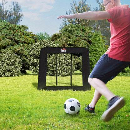 Voetbaldoel – Voetbalgoal – Voetbalnet – Rebounder – Trainingsdoel – Inklapbaar en Verstelbaar – Stevig Metalen Frame 128x118x108-120 cm