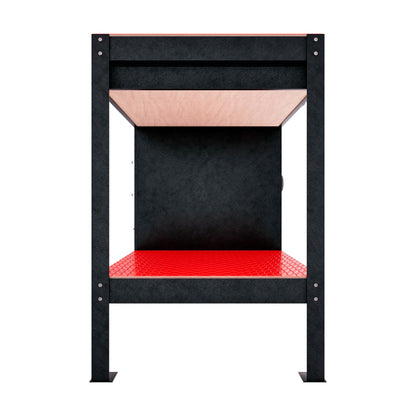 Werkbank – Werktafel – Werkbank Met Lade – Opbergtafel – Stalen Werkbank – 120x60 cm – Zwart Gepoedercoat Staal
