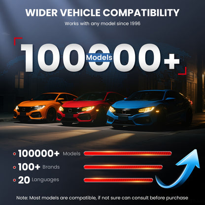 OBD2 Scanner – Auto Diagnosetool – Foutcode Uitlezer – Diagnose Scanner – Auto Scanner – 9 Resetfuncties – Wi-Fi Met Gratis Updates