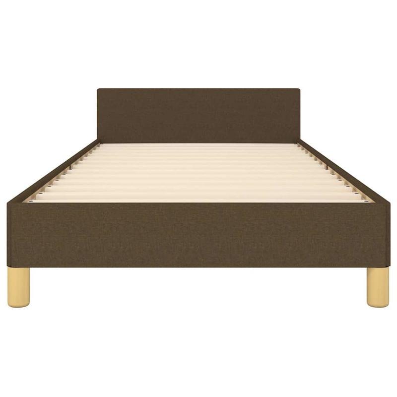 Bed frame without Mattress Marrone Scuro 80x200cm Tissue Practical, removable, suitable for all seasons