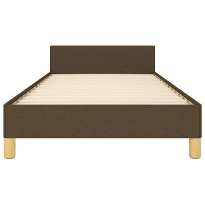 Bed frame without Mattress Marrone Scuro 80x200cm Tissue Practical, removable, suitable for all seasons
