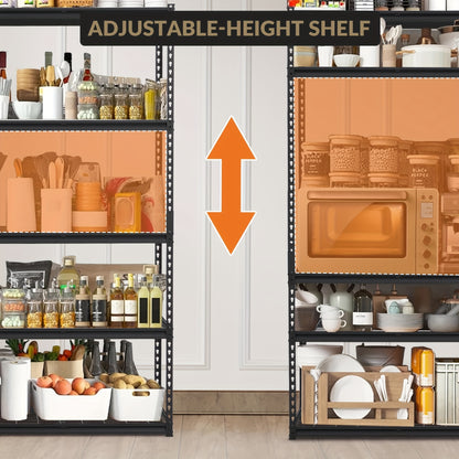 Heavy-Duty 5-Tier Steel Shelving Unit - 120x45x180cm Garage Storage Rack | Capacity for Home Use, Standing Shelf