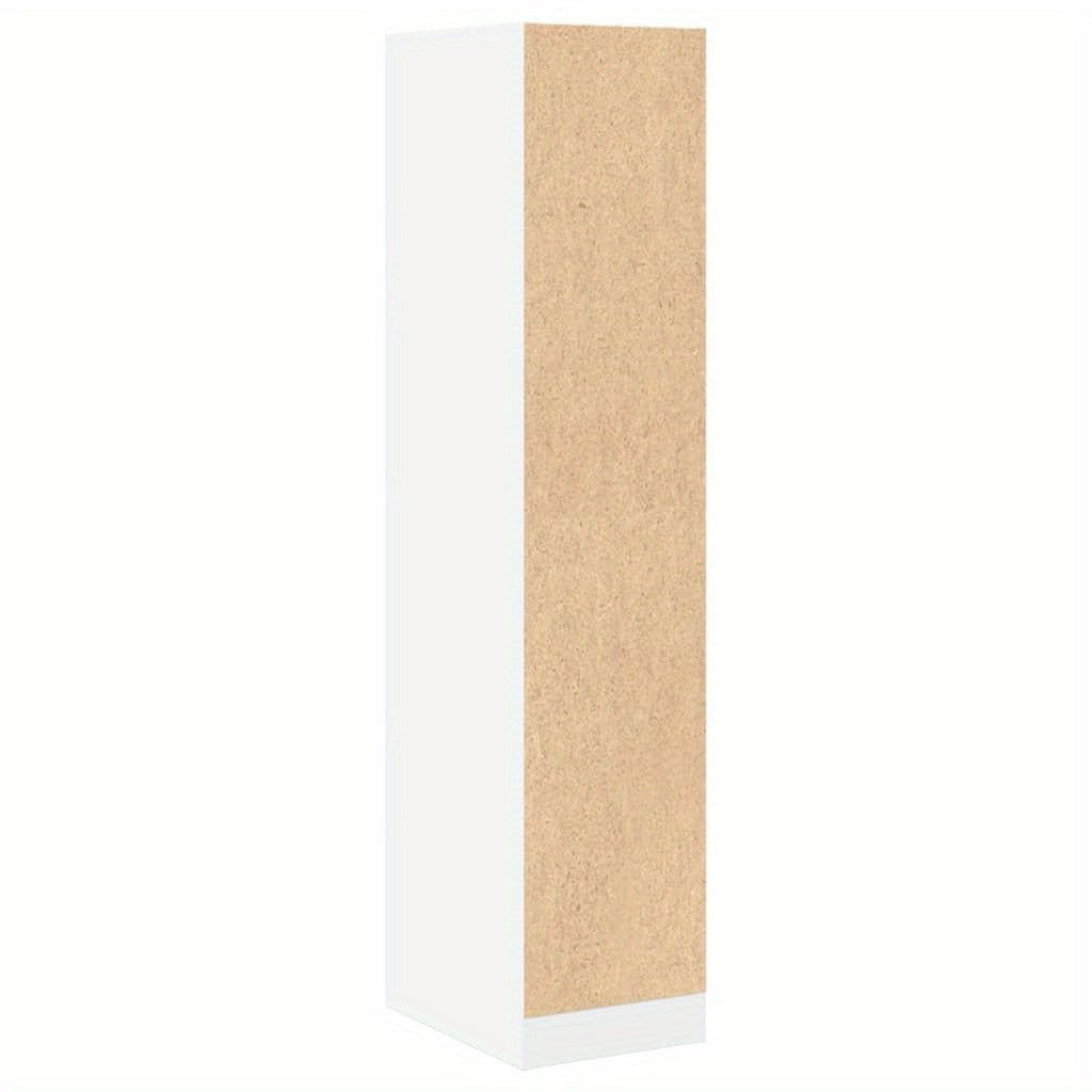 Apotheekkast – Medicijnkastje – Badkamerkast – Opbergkast – Houten Kast – Wit – 30x41x144,5 cm – Gefineerd Hout – Slank Hoog Model
