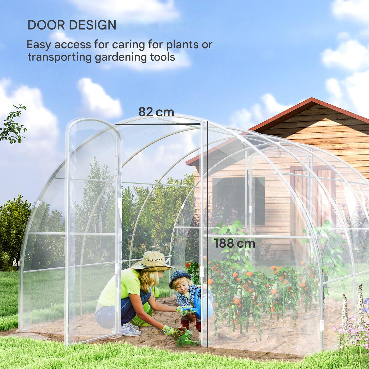 Kas – Kweekkas – Tuinkas – Broeikas – Plantenkas – Grote Afmeting 3x3 m – UV-bestendig PE 150 g/m²
