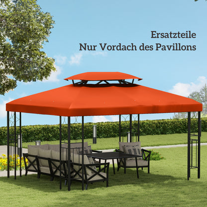 Vervangend Dak Tuinpaviljoen – Paviljoendak – Overkapping Dak – Polyester Dak – Koffiekleur – 3x4 Meter – Waterbestendig – Eenvoudige Installatie