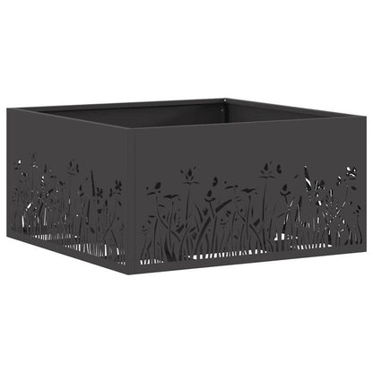 Vuurkorf – Vuurschaal – Buitenhaard – Terrashaard – Tuinhaard – Zwart Metaal – 60x60x30 cm – Duurzaam & Draagbaar