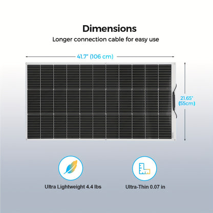 Zonnepaneel Kit – Solar Panel Set – Zonne-energie Pakket – Flexibel Zonnepaneel – Monokristallijn Zonnepanelenset – 200W Vermogen – Ultralicht & Waterbestendig