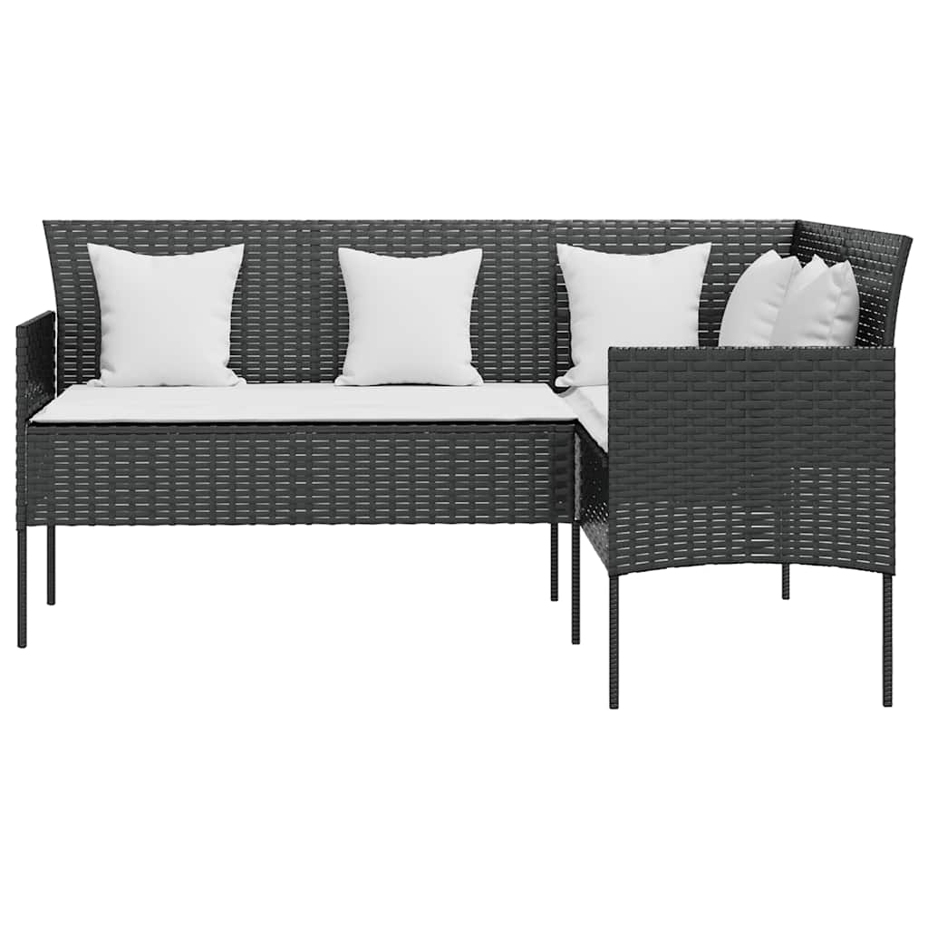 Loungebank – Loungeset – Tuinbank – Loungesofa – Loungebank met Kussens – Weerbestendig PE Rotan – Gepoedercoat Stalen Frame