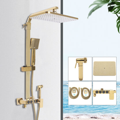 Wall Mounted Shower Set, Golden Shower Set, Wall Mounted Shower Fixtures