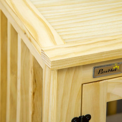 Houten Hondenmand – Hondenhuisje – Huisdierbed – Hondenkussen – Hondenbench – Natuurlijk Hout – Ruim Interieur – Ventilatierooster & Afneembare Tray