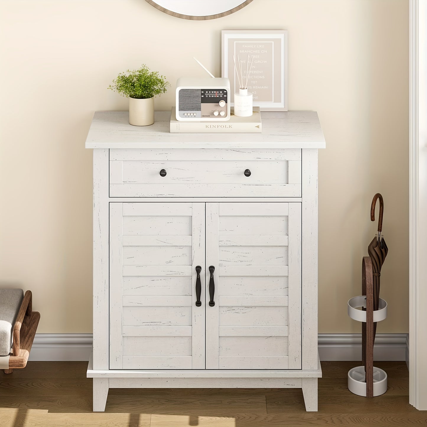 Sideboard – Dressoir – Opbergkast – Buffettafel – Kast Met Lades – Wit – Modern Design – MDF Materiaal – Compacte Afmetingen 91,5x80x40 cm