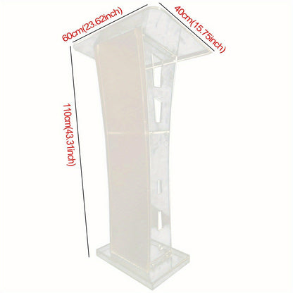 Spreekgestoelte – Lessenaar – Podium – Katheder – Presentatiemeubel – Transparant Acryl – 60x40 cm – Stevig & Schokvrij