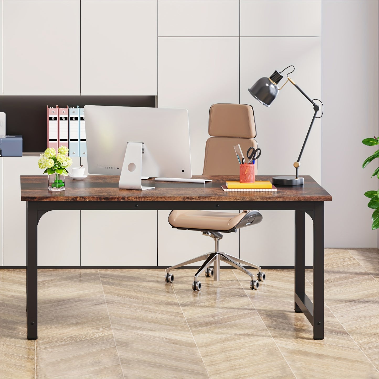 Bureau – Vergadertafel – Werkplek – Computertafel – Schrijftafel – Modern Houten Design – 160x80 cm – Bruin Houtnerf