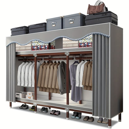 Kledingrek Extra Groot – Kledinghanger – Garderoberek – Kledingkast – Opslagrek – Modulair Carbon Stalen Frame – Ruimtebesparend – Tool-Free Montage