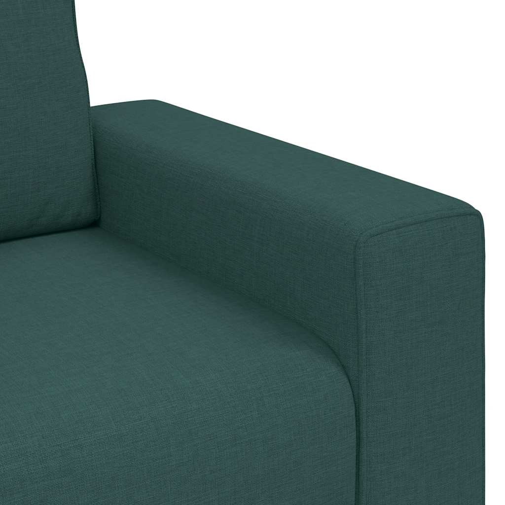 Bankenset – Sofa – Sitzbank – Lounge Zitset – Woonkamerbank – Polyester Bekleding – Stevig Metaal En Houten Frame – Comfortabele Zitting – Brede Armleuningen – Groen