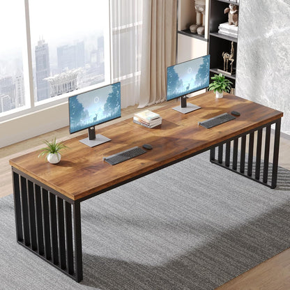 Computertafel – Bureau – Werkplek – Bureaumeubel – Thuiswerkplek – 180 cm Extra Ruim – Robuust Gepoedercoat Stalen Frame – Dik MDF Tafelblad