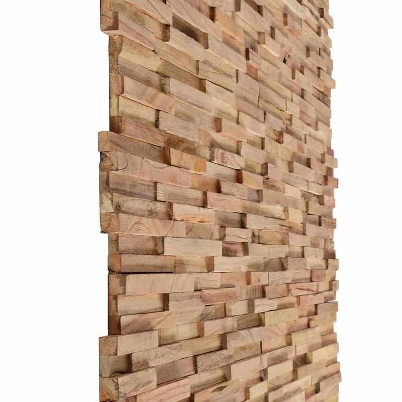 10pcs Solid Wood 3D Wall Cladding Panels - Heavy-Duty Hardwood Construction, Natural Wood Grain Texture in Brown/Beige/Black/Red/Gray/White/Blue/ Green/Orange - Easy Installation with Adhesive or Screws for Interior/Exterior