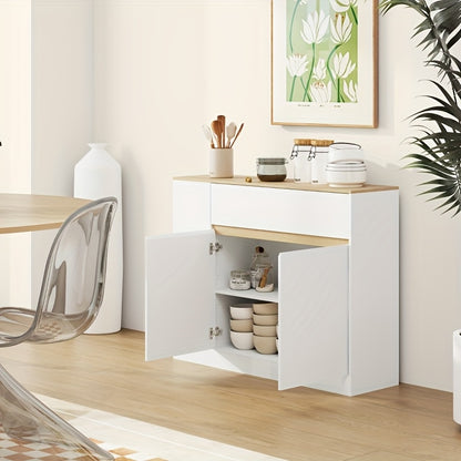 Opbergkast – Keukenkast – Ladekast – Kast – Opbergmeubel – Verstelbare Lades – Kantelbeveiliging – Wit – 68,5 cm Hoog – 3,2 Kubieke Voet Opbergruimte