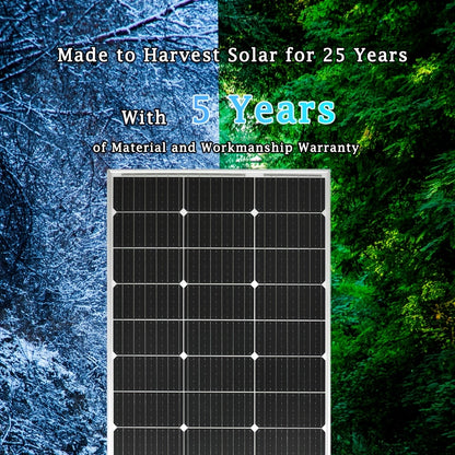 Zonnepaneel – Solar Panel – Zonnecellen – Zonnepaneel Set – Monokristallijn – 120W – 18V Output – Aluminium Frame – Hoge Efficiëntie