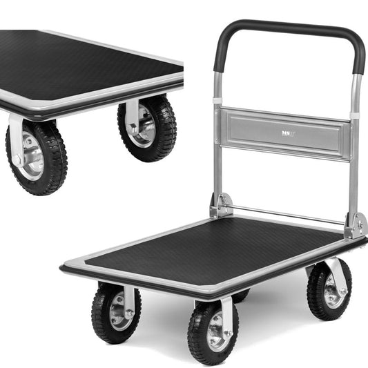 Foldable Manual Warehouse Platform Cart, 1 Side, 300 kg Capacity, 80 x 60 cm