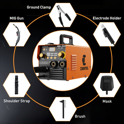 3-in-1 Lasapparaat – MIG Lasmachine – TIG Welder – MMA Lasmachine – Industrie Lasapparaat – 200A Krachtige Lasstroom – Complete Set Met Accessoires